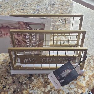 Rae Dunn Gold Wire Mail Organizer